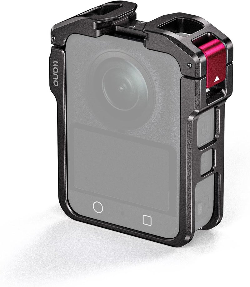 llano Aluminum Camera Cage for DJI Osmo 360 – CNC Precision Fit Protective Frame, 45g Lightweight Metal Case Compatible with DJI Mic, Cold Shoe & 1/4"-20 Mounts, Horizontal & Vertical Shooting Support - Image 1